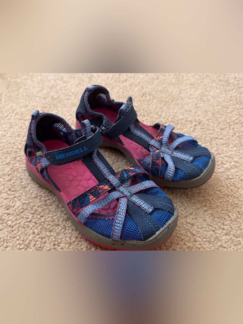 Merrell Kids' Navy and Pink Sandal Shoe